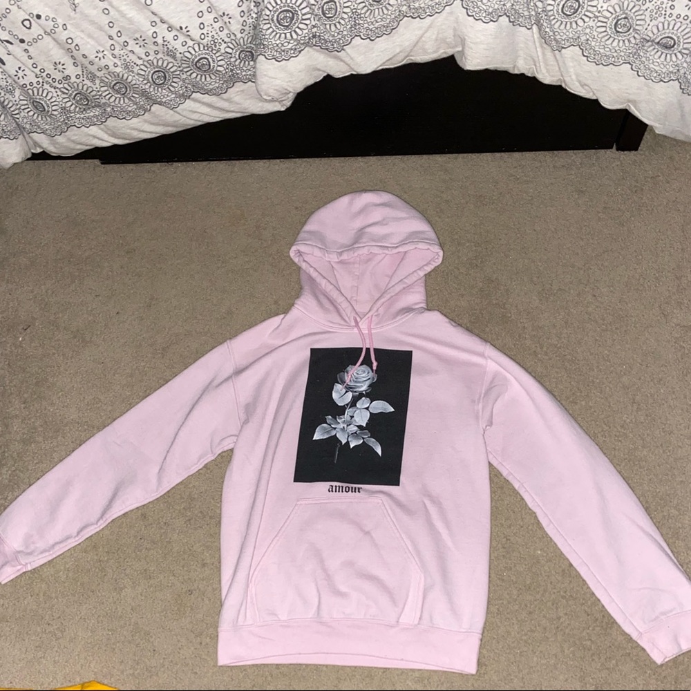 Pink Rose Hoodie